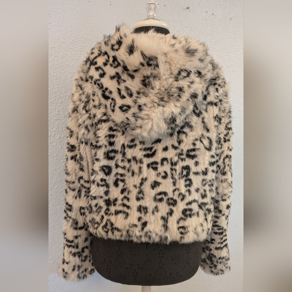 NWT Beautiful Fur Adrienne Landau Leopard Hoodie - Picture 8 of 16